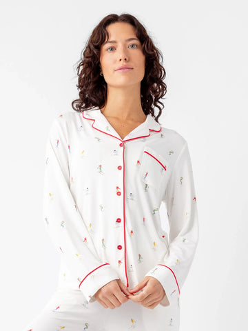 Women's Bamboo Stretch-Knit Long Sleeve Pajama Top - Last Chance