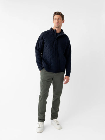 Men's Brushed Bamboo Quilted Snap Pullover - Last Chance