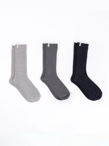 Men's Plush Lounge Calf Sock 3-Pack