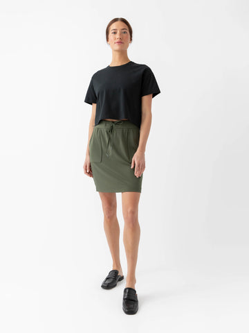 Women's Brushed Bamboo Patch Pocket Skirt - Last Chance