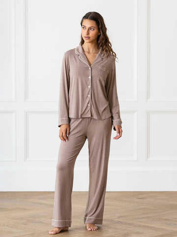 Women's Bamboo Stretch-Knit Long Sleeve Pajama Top - Last Chance