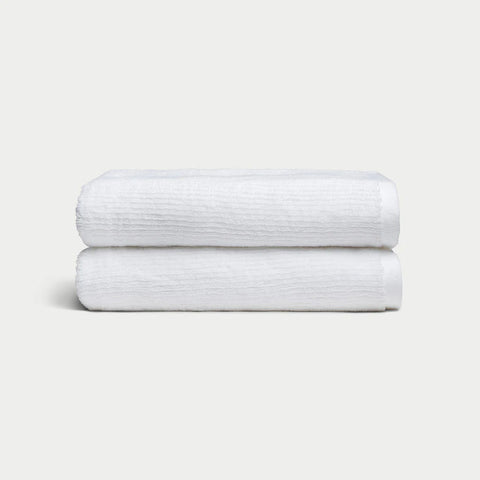 Ribbed Terry Bath Towels