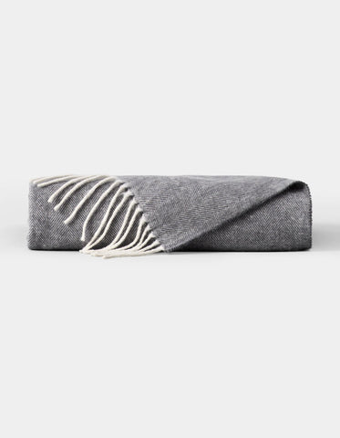 Bamboo Herringbone Tassel Throw