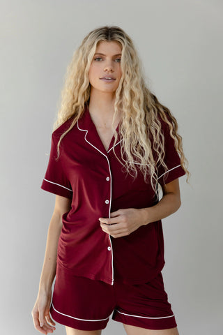 Women's Bamboo Stretch-Knit Short Sleeve Pajama Top - Last Chance