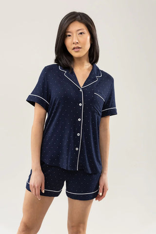 Women's Bamboo Stretch-Knit Short Sleeve Pajama Top - Last Chance