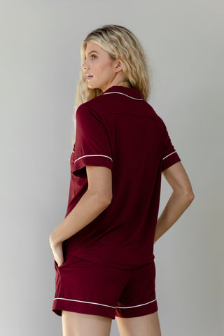 Women's Bamboo Stretch-Knit Short Sleeve Pajama Top - Last Chance