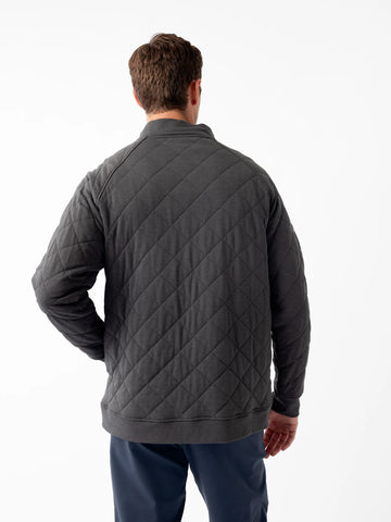 Men's Brushed Bamboo Quilted Snap Pullover - Last Chance