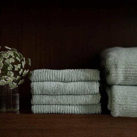 Ribbed Terry Washcloths