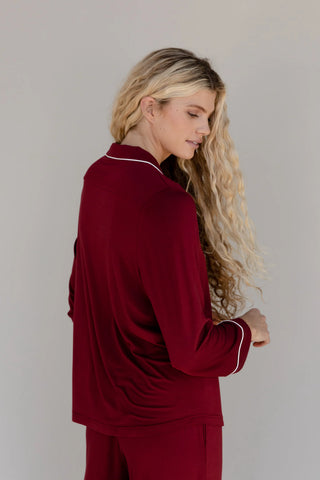 Women's Bamboo Stretch-Knit Long Sleeve Pajama Top - Last Chance