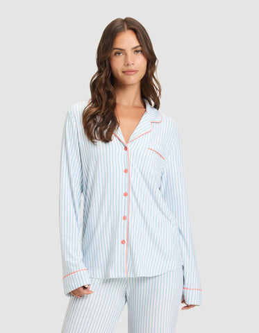 Women's Bamboo Stretch-Knit Long Sleeve Pajama Top - Last Chance