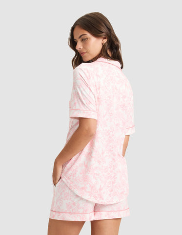 Women's Bamboo Stretch-Knit Short Sleeve Pajama Set
