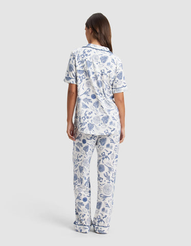 Women's Bamboo Stretch-Knit Short Sleeve & Pant Pajama Set - Last Chance