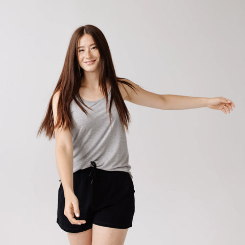 Women's Brushed Bamboo Jogger Shorts - Last Chance