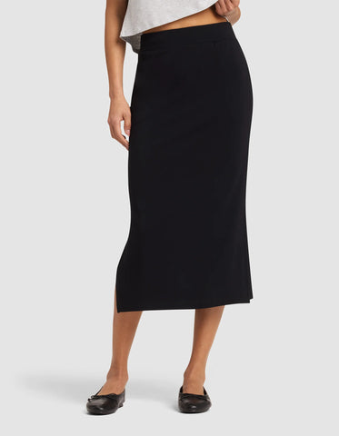 Women's Brushed Bamboo Midi Skirt