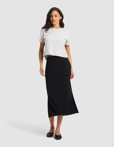 Women's Brushed Bamboo Midi Skirt