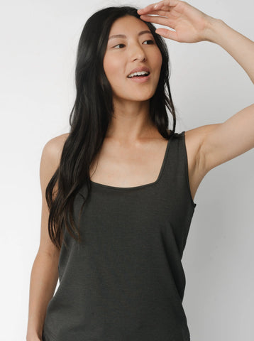 Women's Brushed Bamboo Square Neck Tank