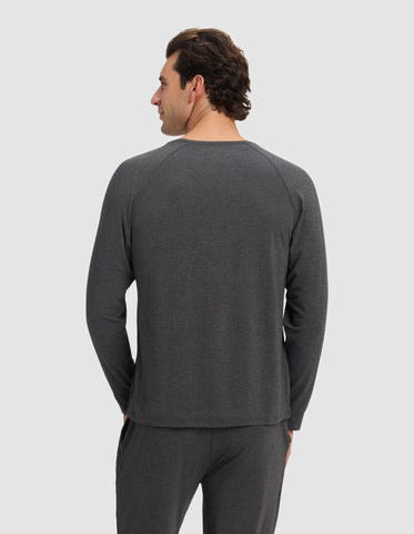 Men's Bamboo Stretch-Knit Long Sleeve Pajama Set