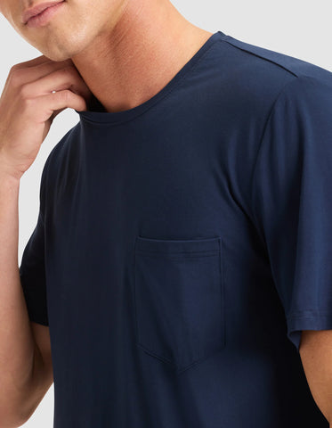 Men's Bamboo Stretch-Knit Short Sleeve Pajama Set