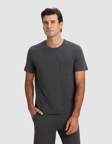 Men's Bamboo Stretch-Knit Short Sleeve Pajama Set