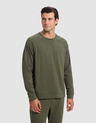 Men's Brushed Bamboo Pullover Crew