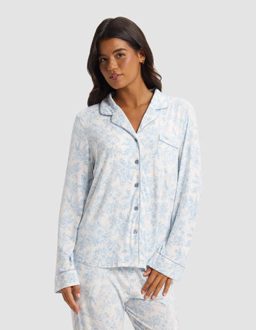 Women's Bamboo Stretch-Knit Long Sleeve Pajama Top