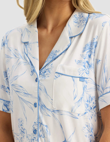 Women's Bamboo Stretch-Knit Short Sleeve Pajama Set