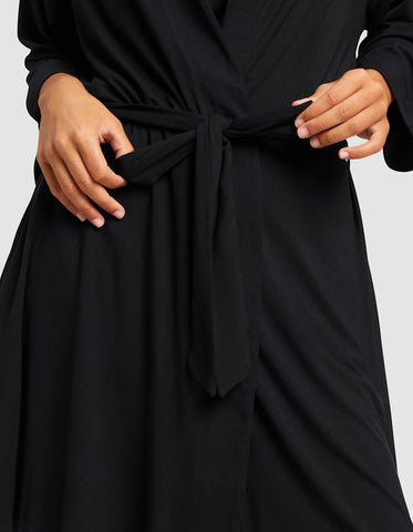 Women's Bamboo Stretch-Knit Kimono Robe