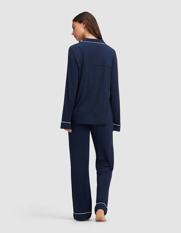 Women's Bamboo Stretch-Knit Long Sleeve Pajama Set