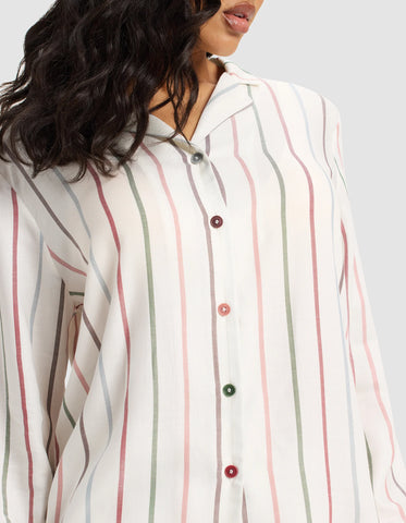 Women's Soft Woven Long Sleeve Pajama Top - Last Chance