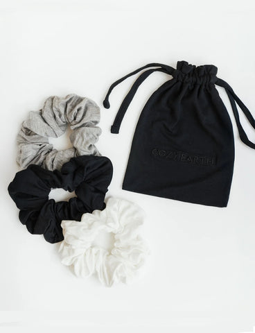 Bamboo Stretch-Knit Scrunchies